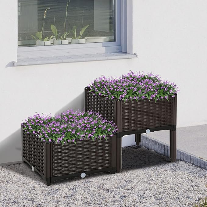 Outsunny 2 Piece Raised Garden Bed - Image 2