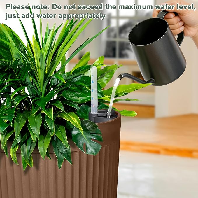 Set of 2 Large Planter Outdoor Self Watering Pots - Image 2