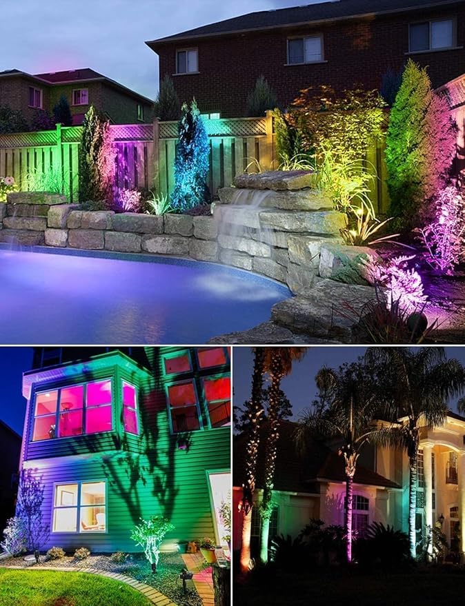 SUNVIE Christmas 12W RGB Color Changing Landscape Lights Low Voltage LED - Image 5