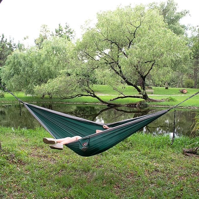 Camping Hammock, Super Lightweight Portable Parachute Hammock - Image 7