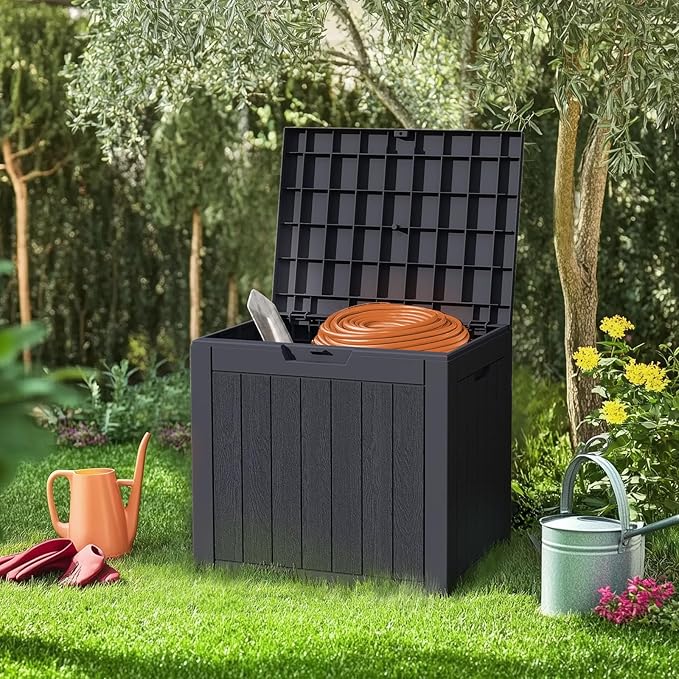 Sweetcrispy Deck Box with 31 Gallon Capacity, Weatherproof Resin Lockable - Image 7