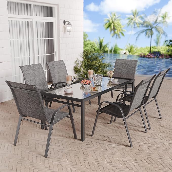 Betterhood Patio Chairs Set of 2, Stackable Outdoor Dining Chairs Set - Image 5