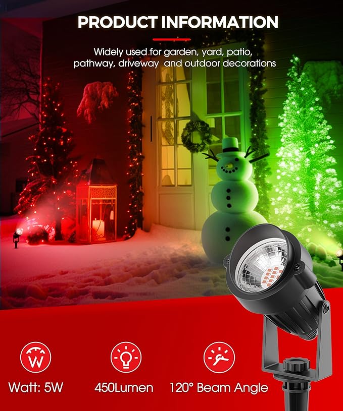 L LOHAS LED Red Spotlight Outdoor, Tree Spot Lights - Image 6