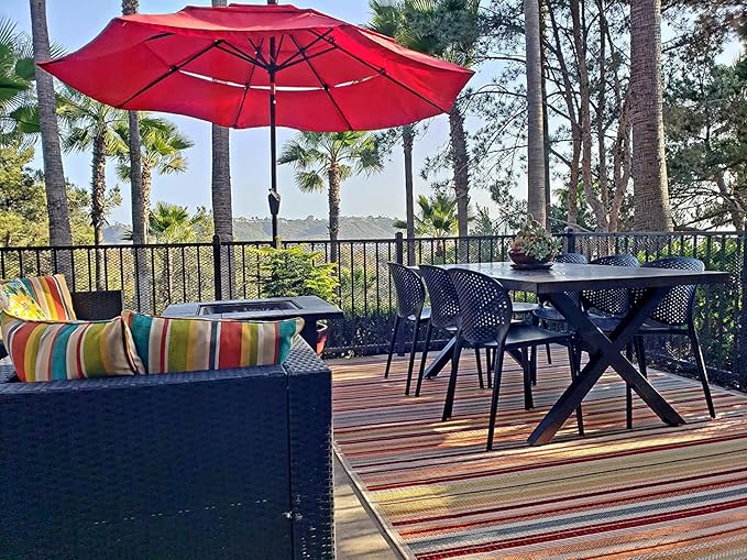 2xhome Set of 2 Patio Dining Chairs | Modern Stackable Outdoor Pool Side Chair - Image 2