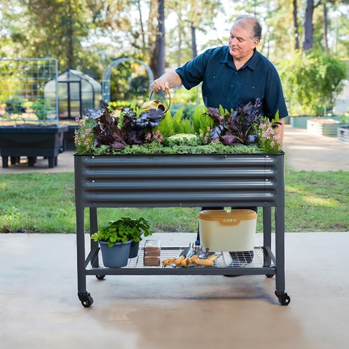 Rolling Elevated Raised Garden Bed-V Series, 700 Lbs Weight Capacity, Outdoor - Image 8