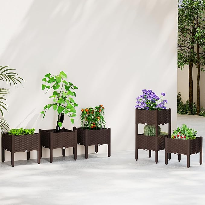 Outsunny Plastic Raised Garden Bed - Image 9