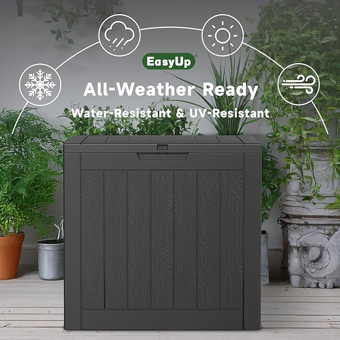 EasyUp 30 Gallon Outdoor Storage Box Waterproof, UV Resistant Outdoor Deck Box - Image 7