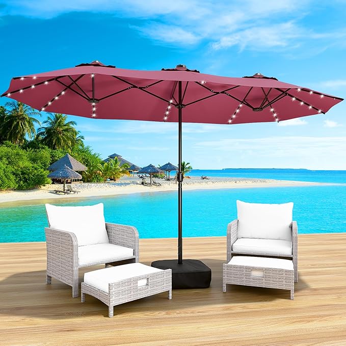 LEVELEVE 14FT Large Patio Umbrella by Enjoyyourlife