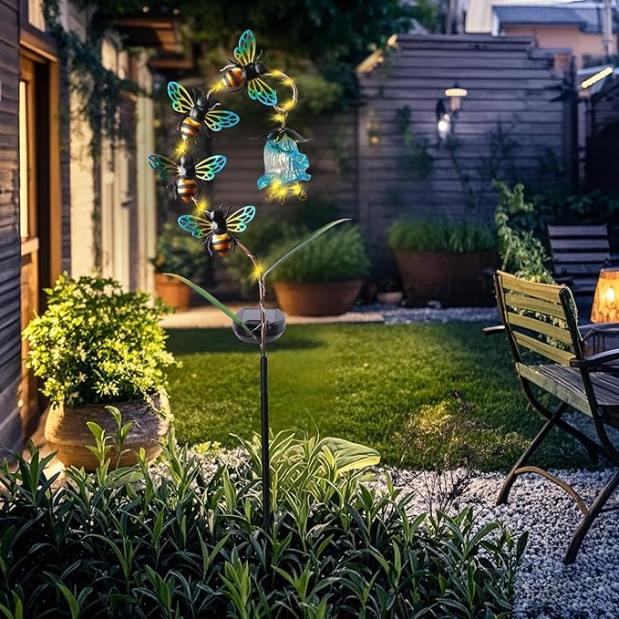 Afirst Decorative Solar Lights Outdoor Solar Bee Stake Light - Image 3