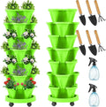 Umigy 2 Set of 7 Tier Vertical Planter Stackable Tower Planters Strawberry Herb by Umigy