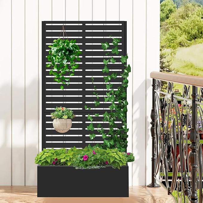 Metal Raised Garden Bed with Trellis, Planter Box - Image 4