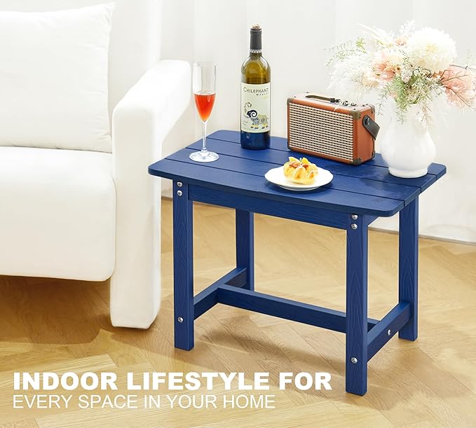 Y&M Adirondack Outdoor Side Table, HIPS Patio End Table, Waterproof Outside - Image 5