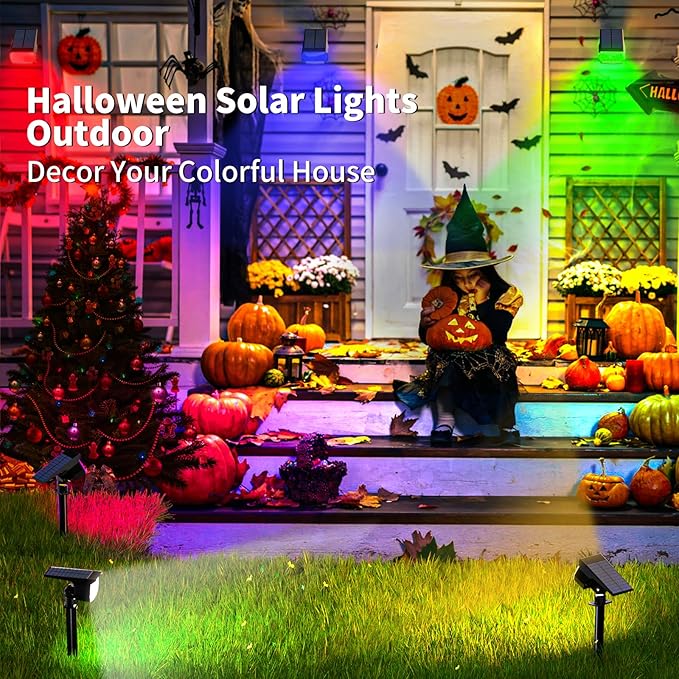 Solar Spot Lights Outdoor Color Changing, Christmas Landscape Spotlights - Image 5