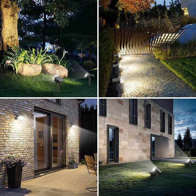 Solar Spot Lights Outdoor, Solar Lights Outdoor IP65 Waterproof, 3 Modes Solar - Image 6
