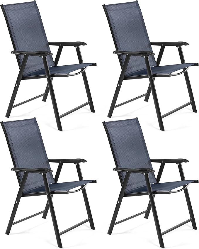Yaheetech Outdoor Patio Chairs Set of 4, Portable Dining Chairs by Yaheetech