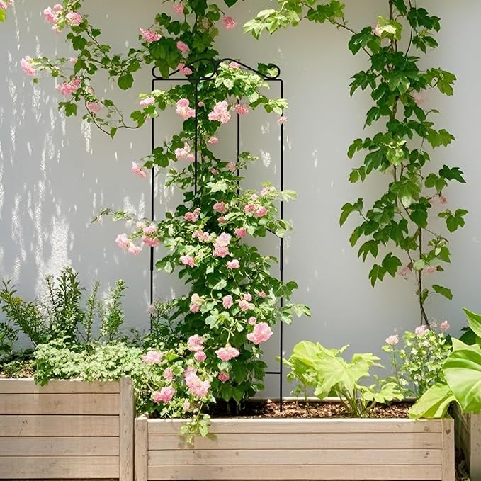 32 Inch Metal Plant Trellis for Climbing Plants Outdoor，4 Pack Garden Trellis - Image 6