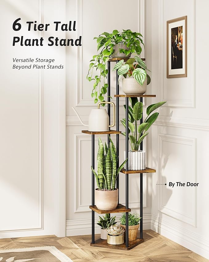 Corner Plant Stand Indoor 6 Tiered Plant Shelf - Image 2