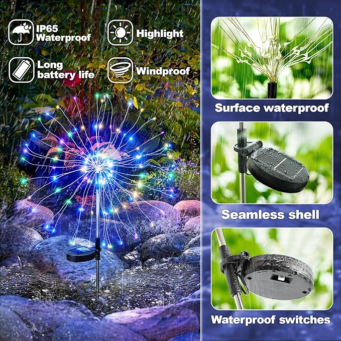 Anordsem Solar Lights Outdoor Decorative: Bendable Copper Wire - Image 5