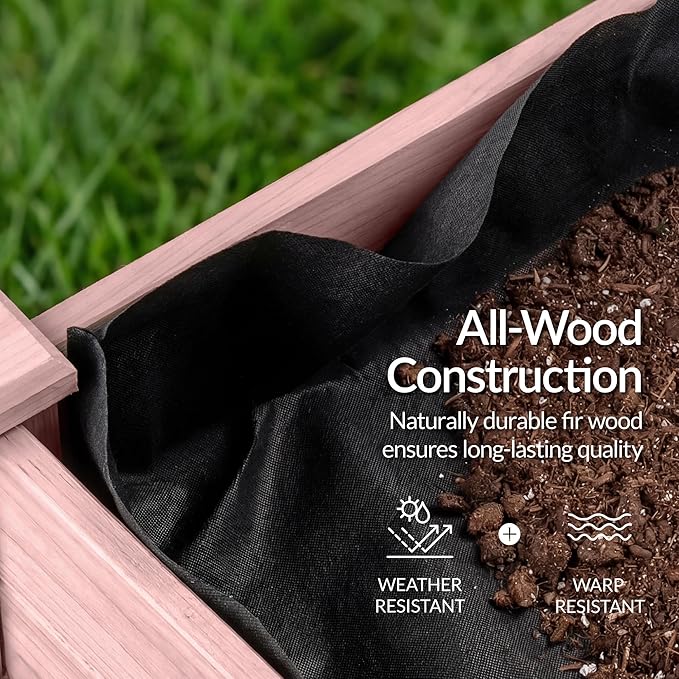 Best Choice Products 48x24x30in Raised Garden Bed, Elevated Wood Planter Box - Image 6