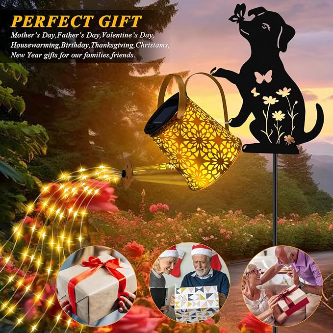 Solar Lights Outdoor Decorative, Watering Can - Image 7