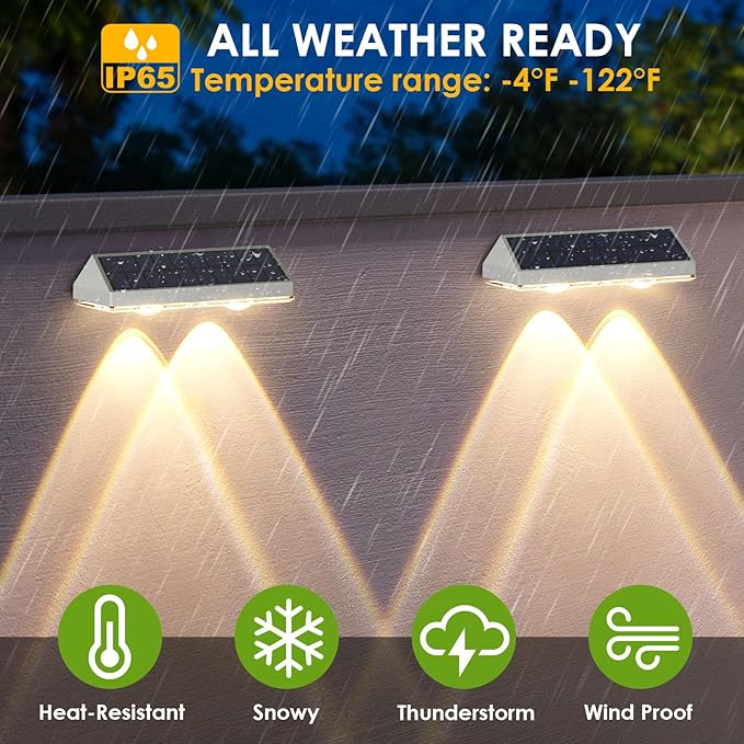 2 Pack Solar Fence Lights - Image 4