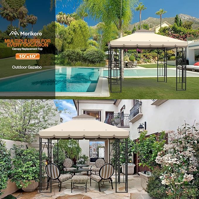 10x10 Canopy Replacement Top Double Tiered Gazebo Cover - Image 5