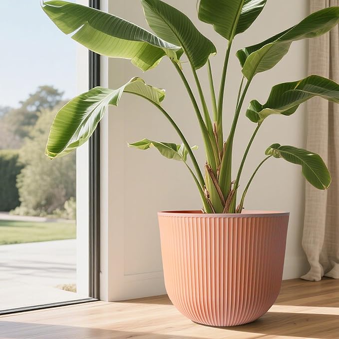 Worth Garden Round Large Planter Pot Set of 2, 17.5" Dia x 15.5" H - Image 8