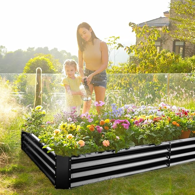 Land Guard 3 Pack 6×3×1ft Galvanized Metal Raised Garden Bed, Metal Planter Kit - Image 6