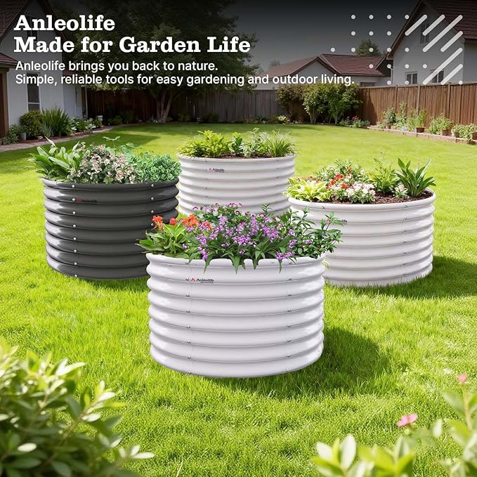 A ANLEOLIFE 2-Pack 3ft x 24” Tall Galvanized Raised Garden Beds Outdoor - Image 6