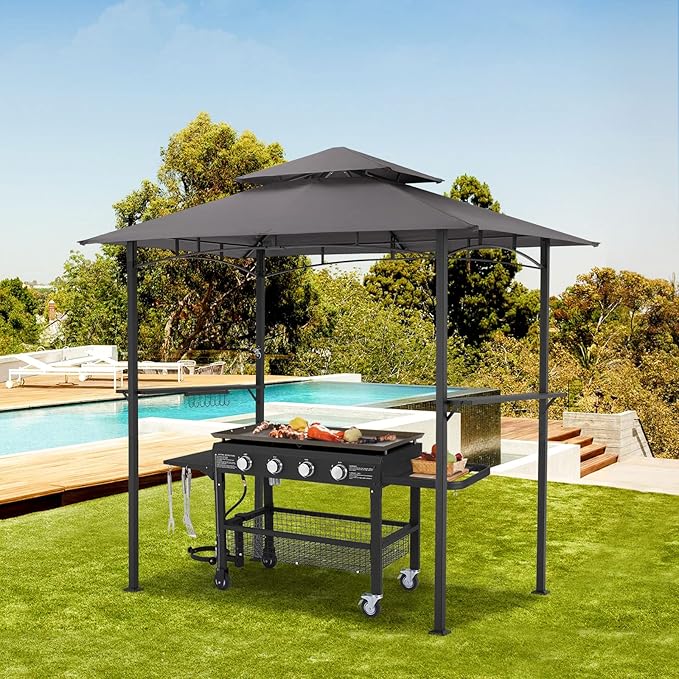 AECOJOY 8' x 5' Outdoor Grill Gazebo Canopy, BBQ Canopy - Image 5
