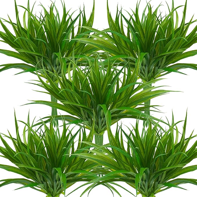 32 Pcs Artificial Grass Fake Plants 17.3in Outdoor Plants UV Resistant Faux by Phliofd