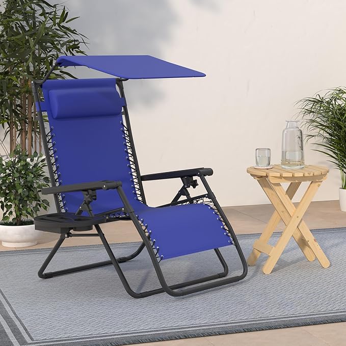 Best Choice Products Folding Zero Gravity Outdoor Recliner Patio Lounge Chair - Image 2
