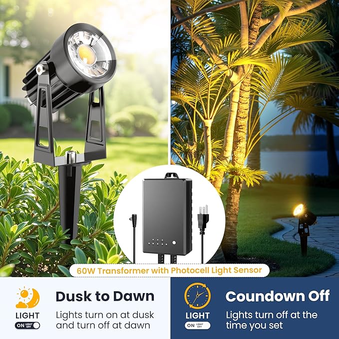 All-in-One Outdoor Low Voltage Landscape Lighting Kit, LED Landscape Spot Lights - Image 3