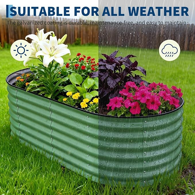 Garvee 2 Pack Galvanized Raised Garden Beds - Image 5