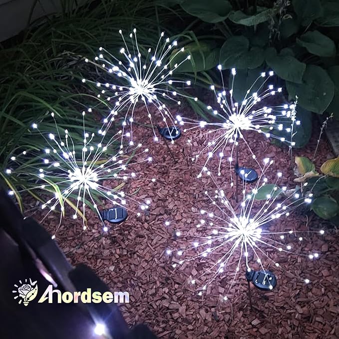 Anordsem Solar Garden Lights Outdoor: Bendable Copper Wire - Image 6