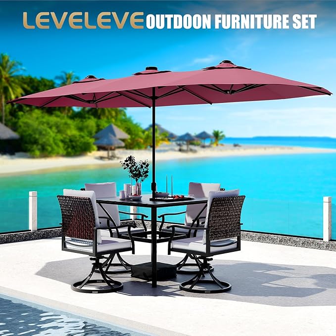 LEVELEVE 14FT Double-Sided Patio Umbrella - Image 6