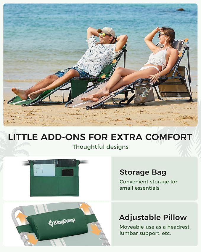 KingCamp 2 Pack Lounge Chair Outdoor - Image 7