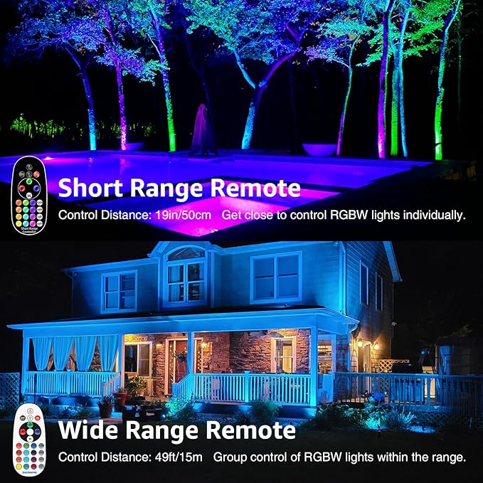 SUNVIE 12 Pack RGBW Color Changing Landscape Lights - Image 3