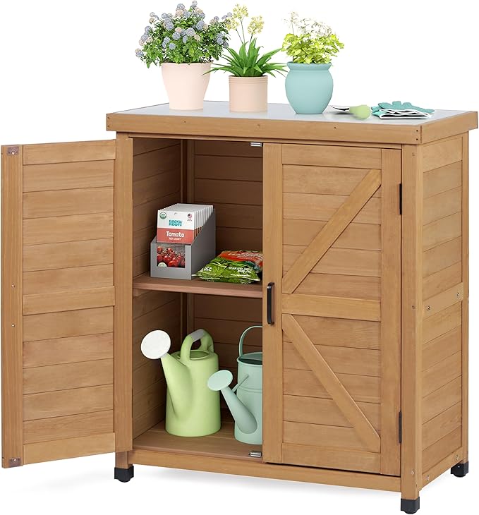 Outdoor Storage Cabinet & Potting Bench Table by OutdoorFurniture