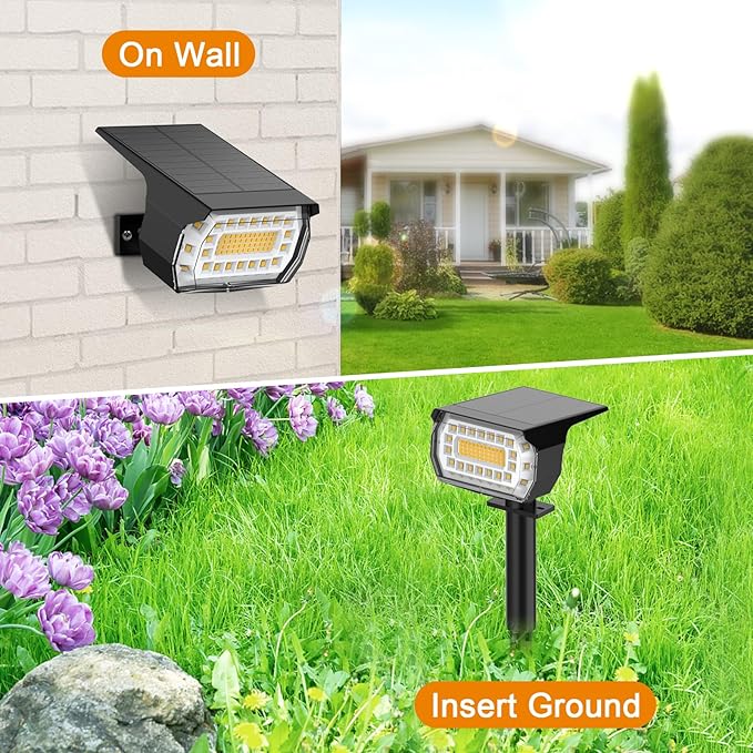 LANSOW Solar Spot Lights Outdoor, 2-in-1 Solar Landscape Spotlights, 3 Modes - Image 4