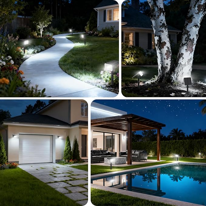 Solar Spot Lights Outdoor Waterproof IP65, 2-in-1 Solar Landscape Spotlights - Image 6