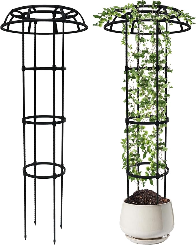 65 Inch Garden Trellis for Climbing Plants Outdoor, Mushroom Top Trellis for by Anothera