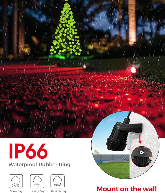 L LOHAS LED Red Spotlight Outdoor, Tree Spot Lights - Image 4