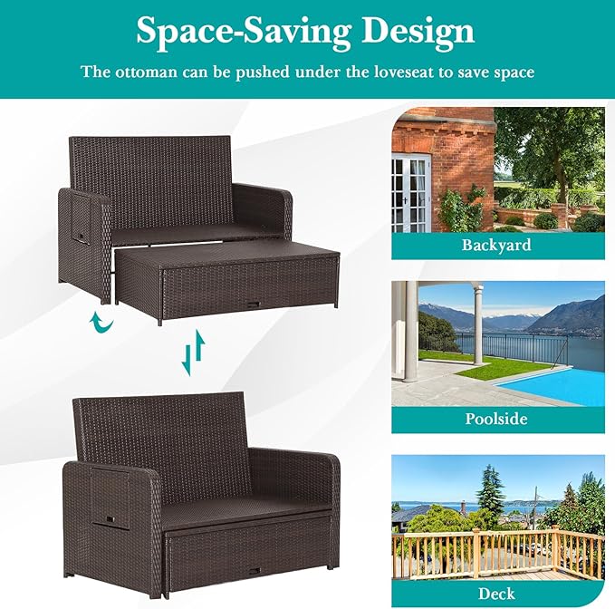 Tangkula Patio Rattan Daybed - Image 7