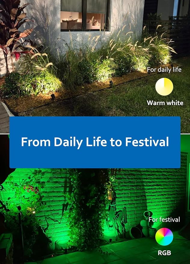 Halloween Christmas Spotlight Outdoor: 12W RGBW LED Spot Lights Outdoor - Image 4