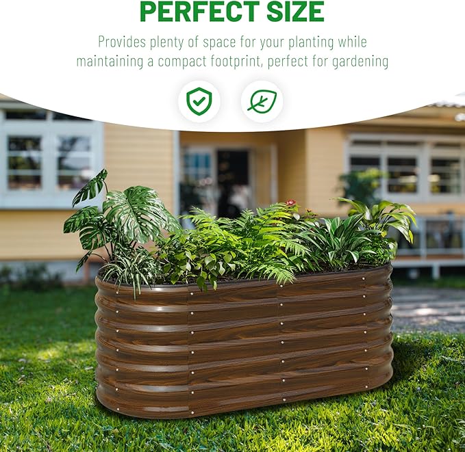 SnugNiture Galvanized Steel Raised Garden Bed Kit, Flowers and Fruits - Image 6