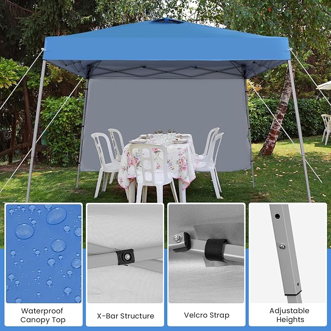 10X10 Pop Up Canopy, Slant Legs Instant Outdoor Canopy Tent - Image 4