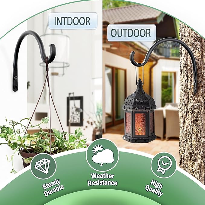 Qiang Ni Hanging Plant Bracket Hooks: 8 Inch Wall Plant Hook Planters and Decor - Image 8