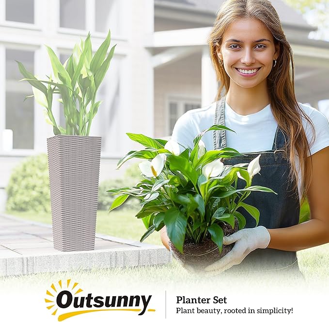 Outsunny 23.6 Inch Tall Planters - Image 9