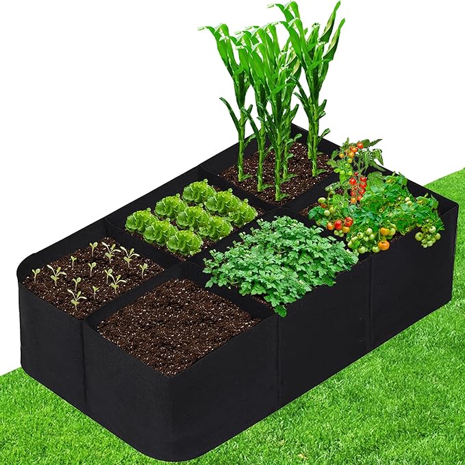 CJGQ Fabric Raised Garden Bed 4x2x1ft Garden Grow Bed Bags by CJGQ